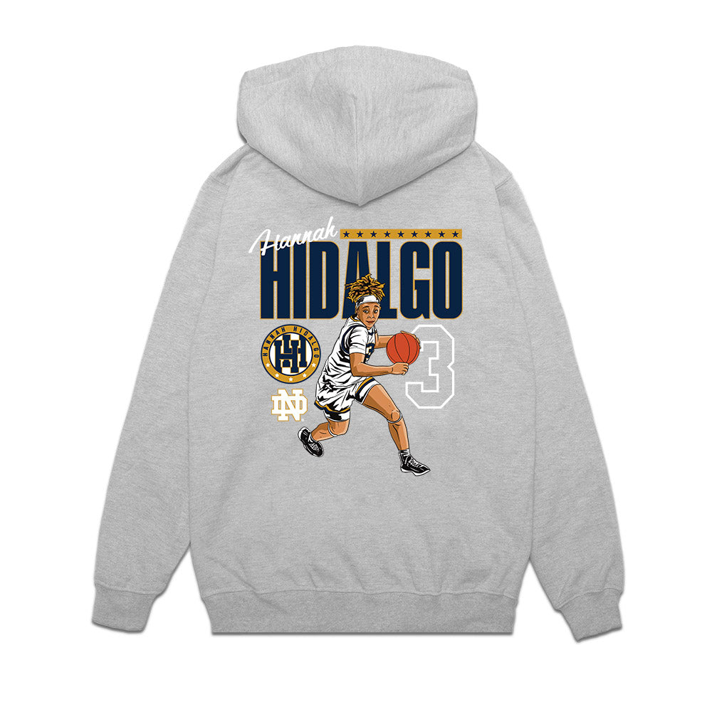 Notre Dame - NCAA Women's Basketball : Hannah Hidalgo - V2 Individual Caricature Premium Hooded Sweatshirt-1