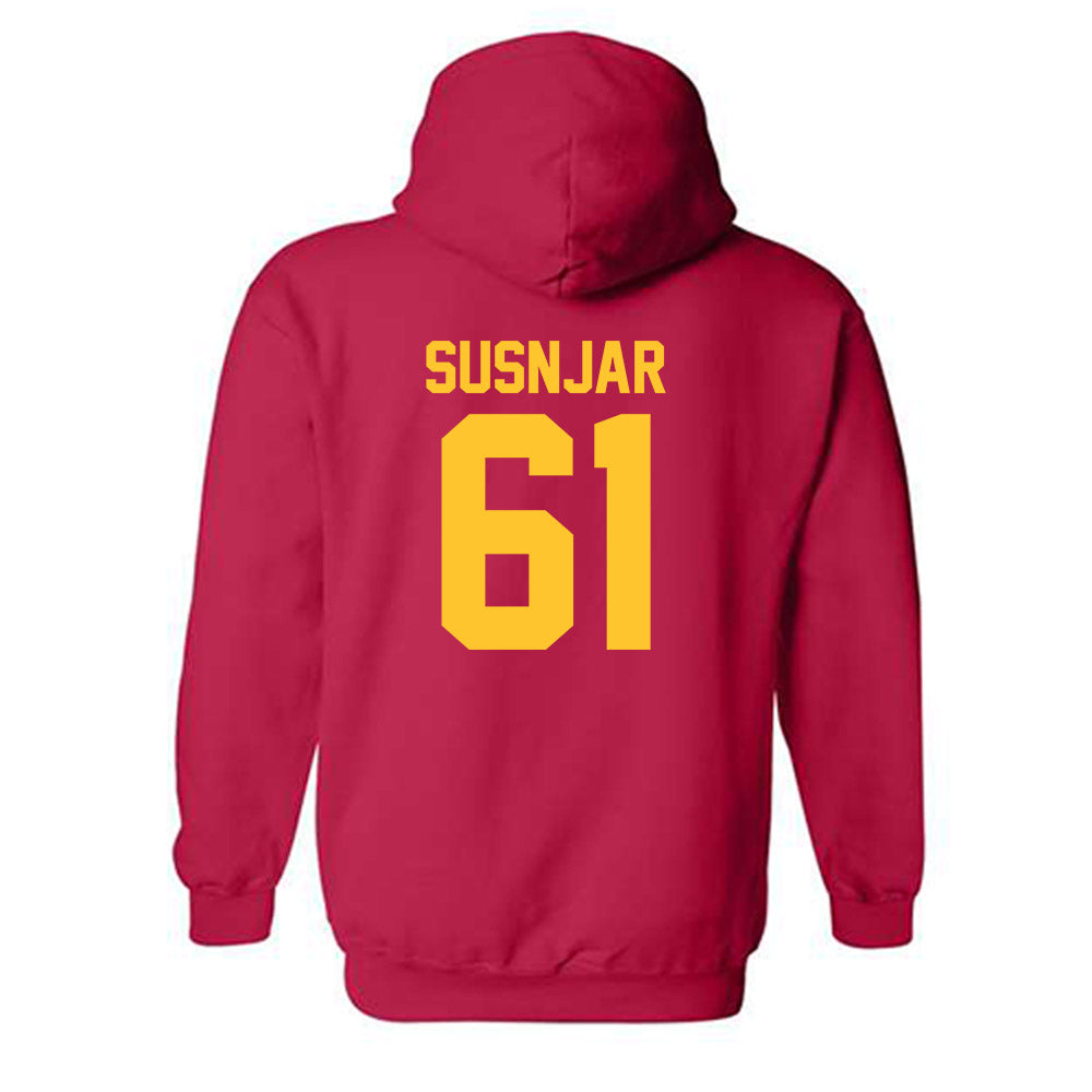 USC - NCAA Football : Jack Susnjar - Classic Shersey Hooded Sweatshirt-1