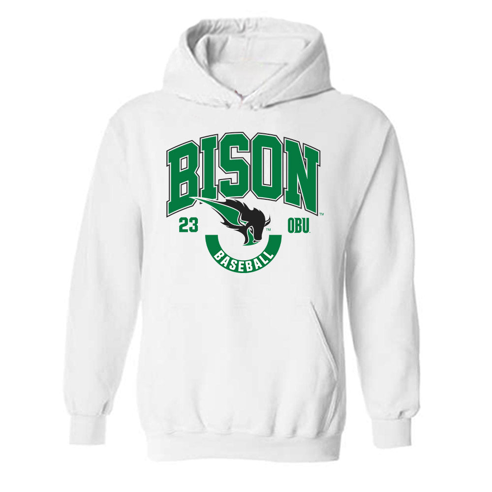 OKBU - NCAA Baseball : Quinn Johnson - Classic Fashion Shersey Hooded Sweatshirt-0