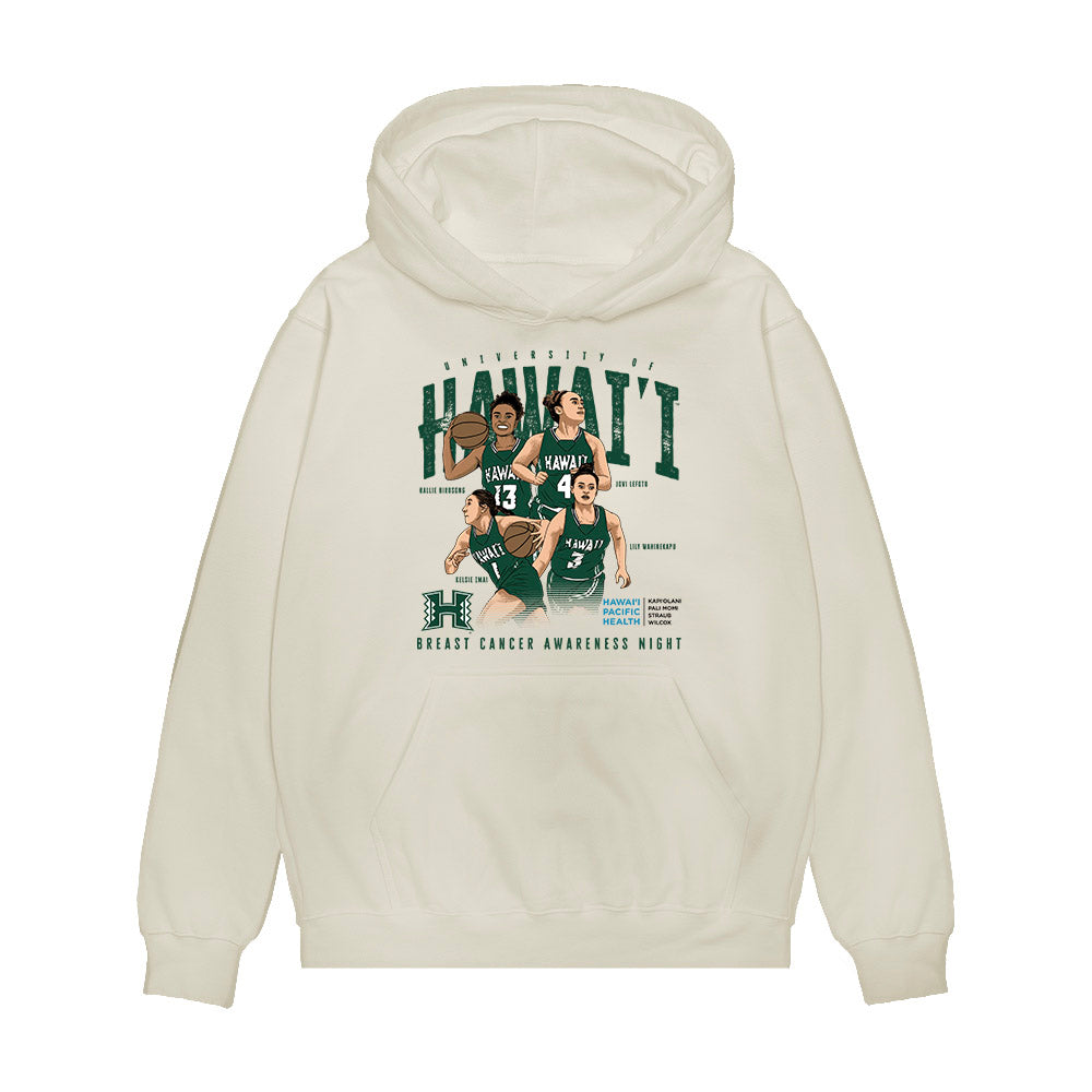 Hawaii - NCAA Women's Basketball : - Team Collage Premium Hooded Sweatshirt-0