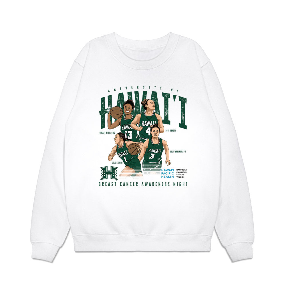 Hawaii - NCAA Women's Basketball : - Team Collage Premium Crewneck Sweatshirt-0