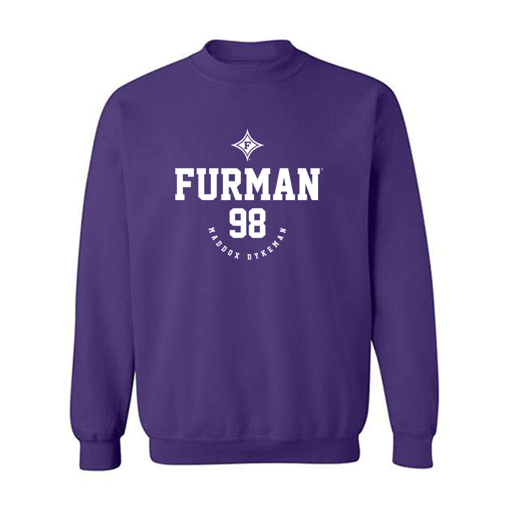 Furman - NCAA Football : Maddox Dykeman - Classic Fashion Shersey Crewneck Sweatshirt-0