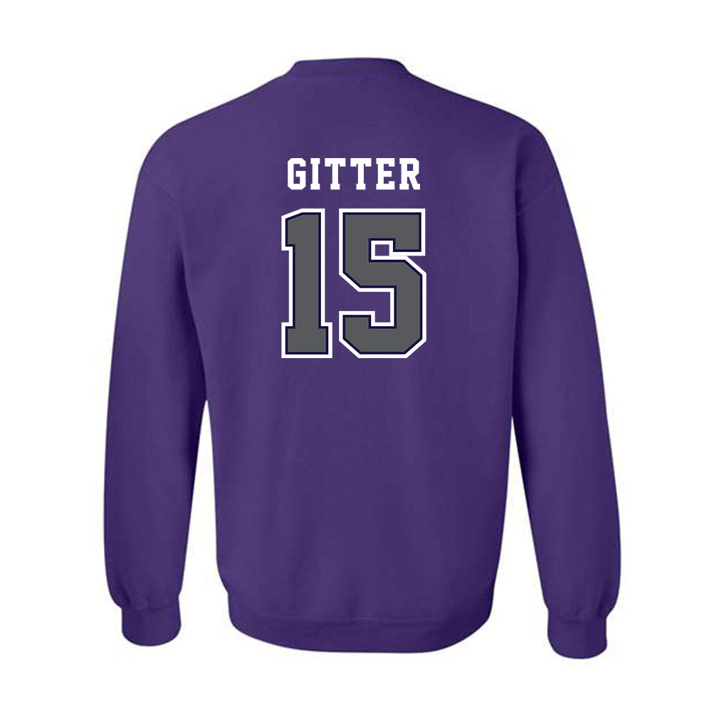 Furman - NCAA Football : Gray Gitter - Classic Shersey Crewneck Sweatshirt-1
