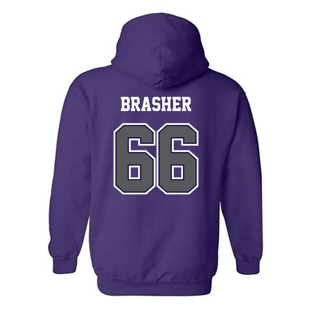 Furman - NCAA Football : Eli Brasher - Classic Shersey Hooded Sweatshirt-1
