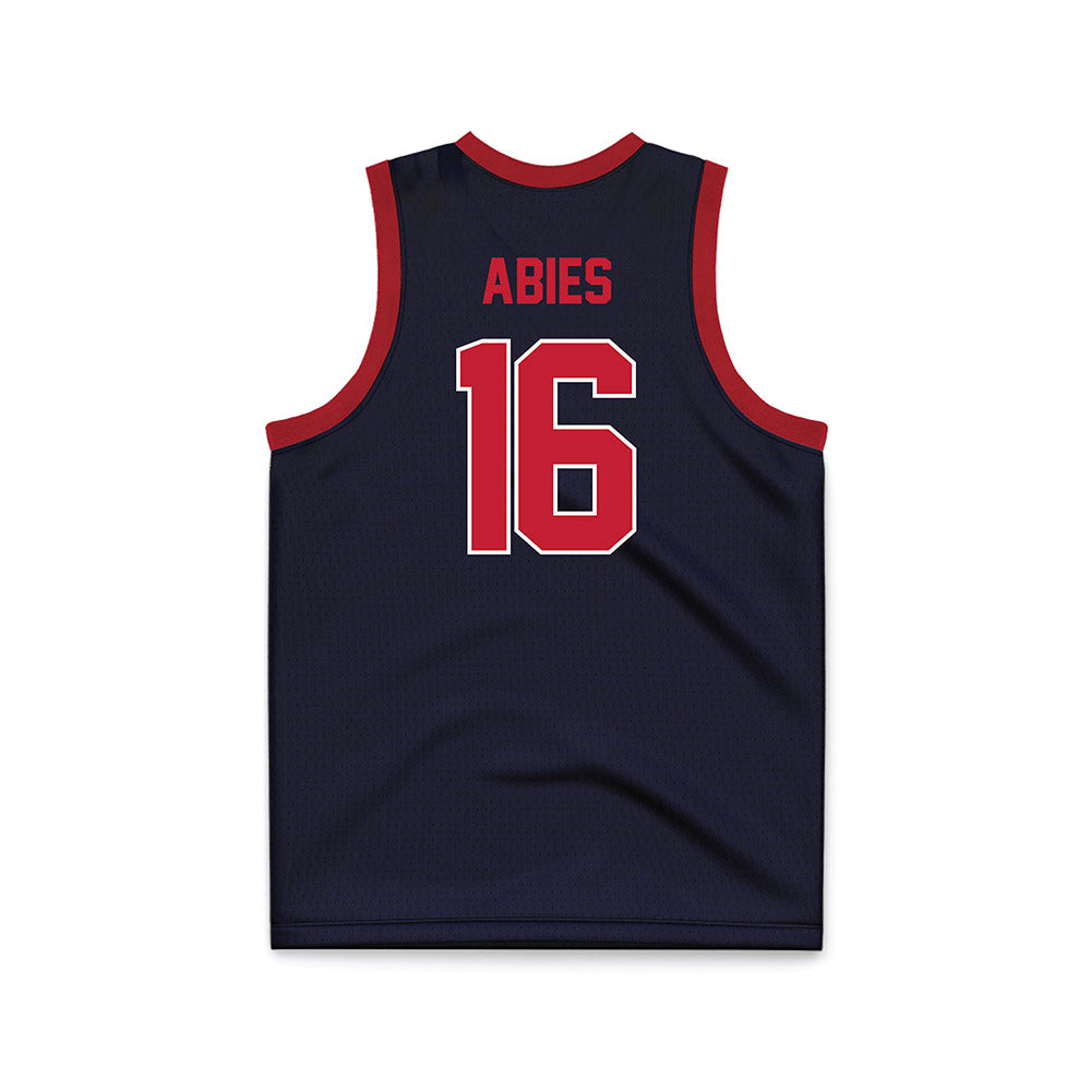 St. Johns - NCAA Women's Basketball : Daniela Abies - Navy Basketball Jersey-1