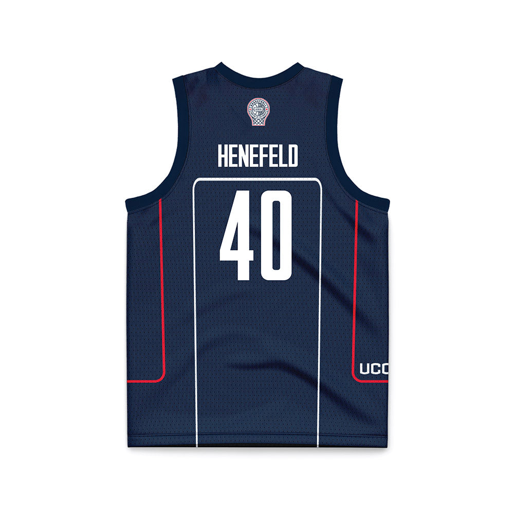 UConn - Men's Basketball Legends : Nadav Henefeld - Navy Basketball Jersey