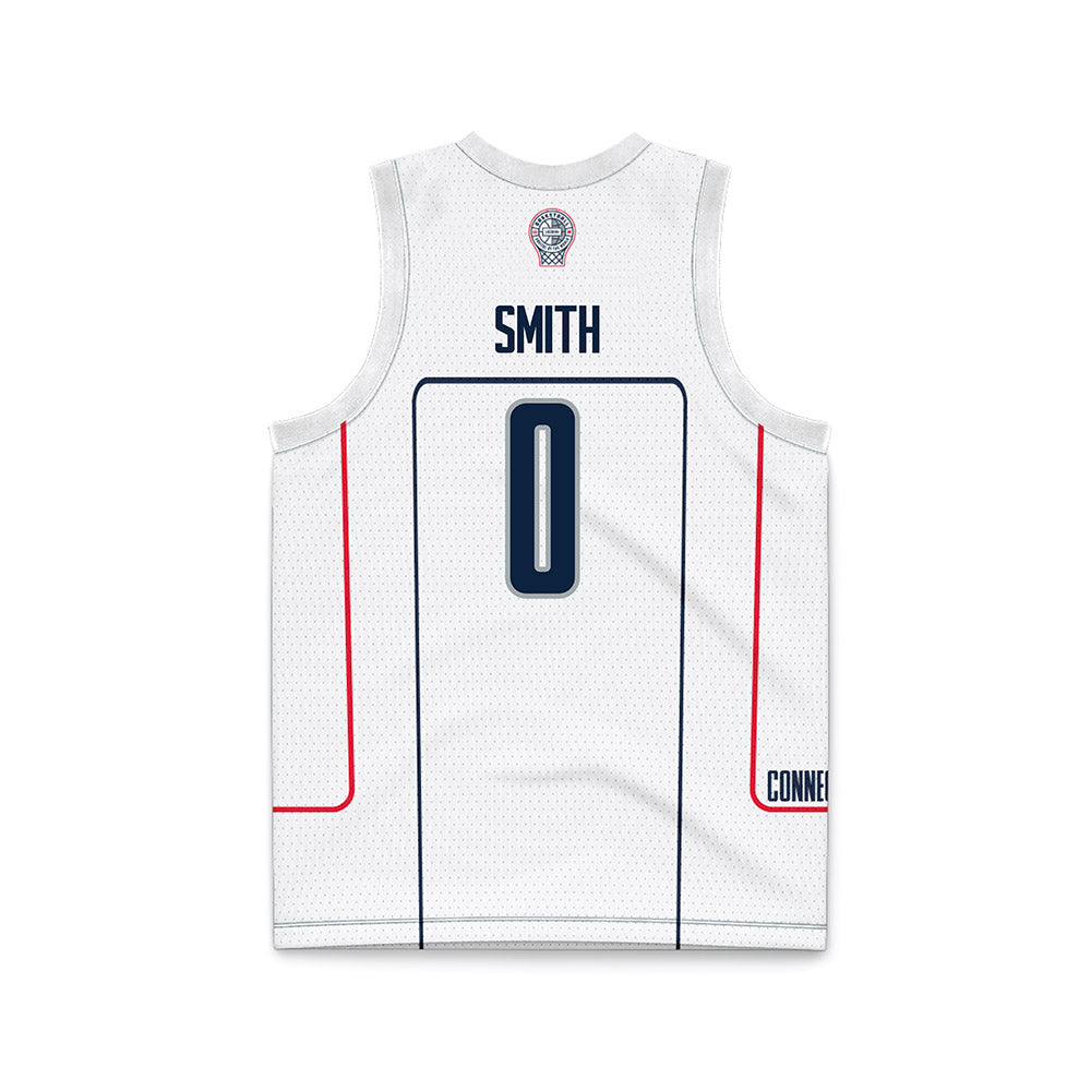 UConn - NCAA Men's Basketball : Malachi Smith - Grey Basketball Jersey-1