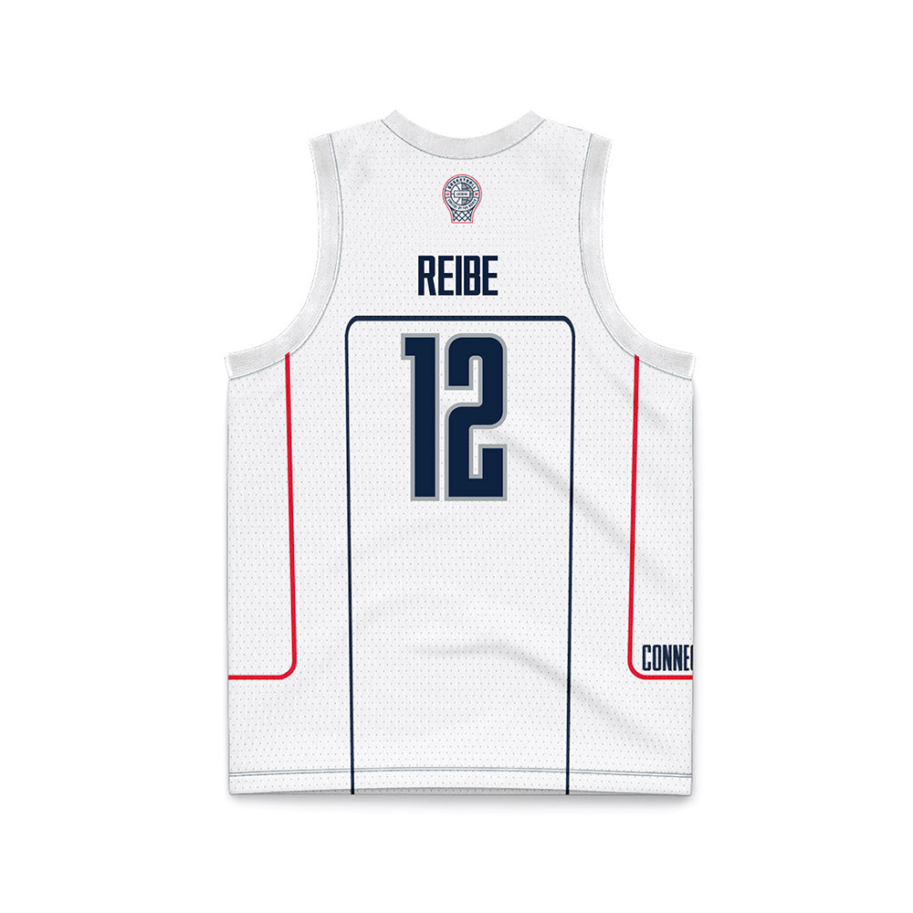 UConn - NCAA Men's Basketball : Eric Reibe - Grey Basketball Jersey-1