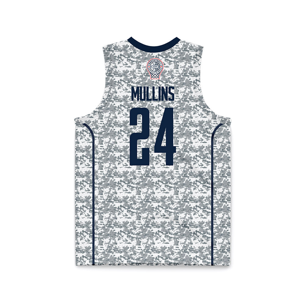 UConn - NCAA Men's Basketball : Braylon Mullins - White Camo Basketball Jersey-1