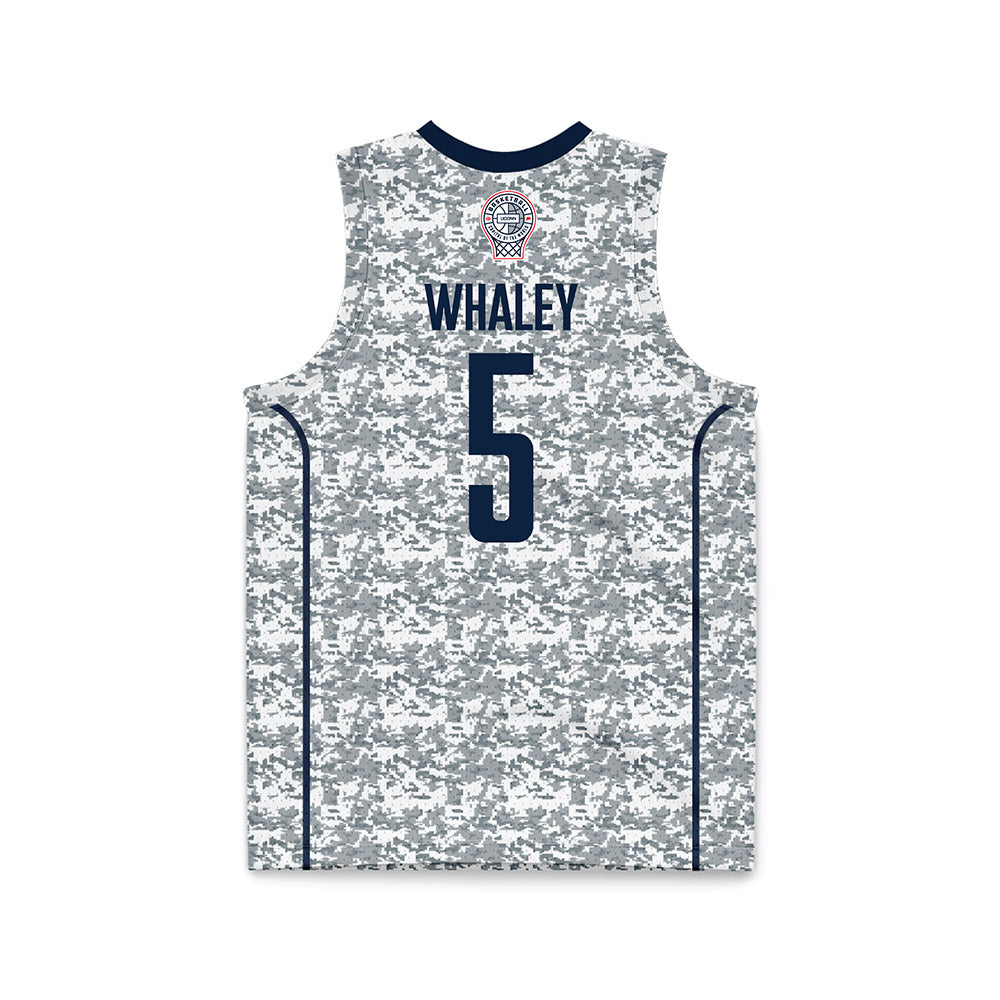 UConn - Mens Basketball Legends : Isaiah Whaley - White Camo Basketball Jersey