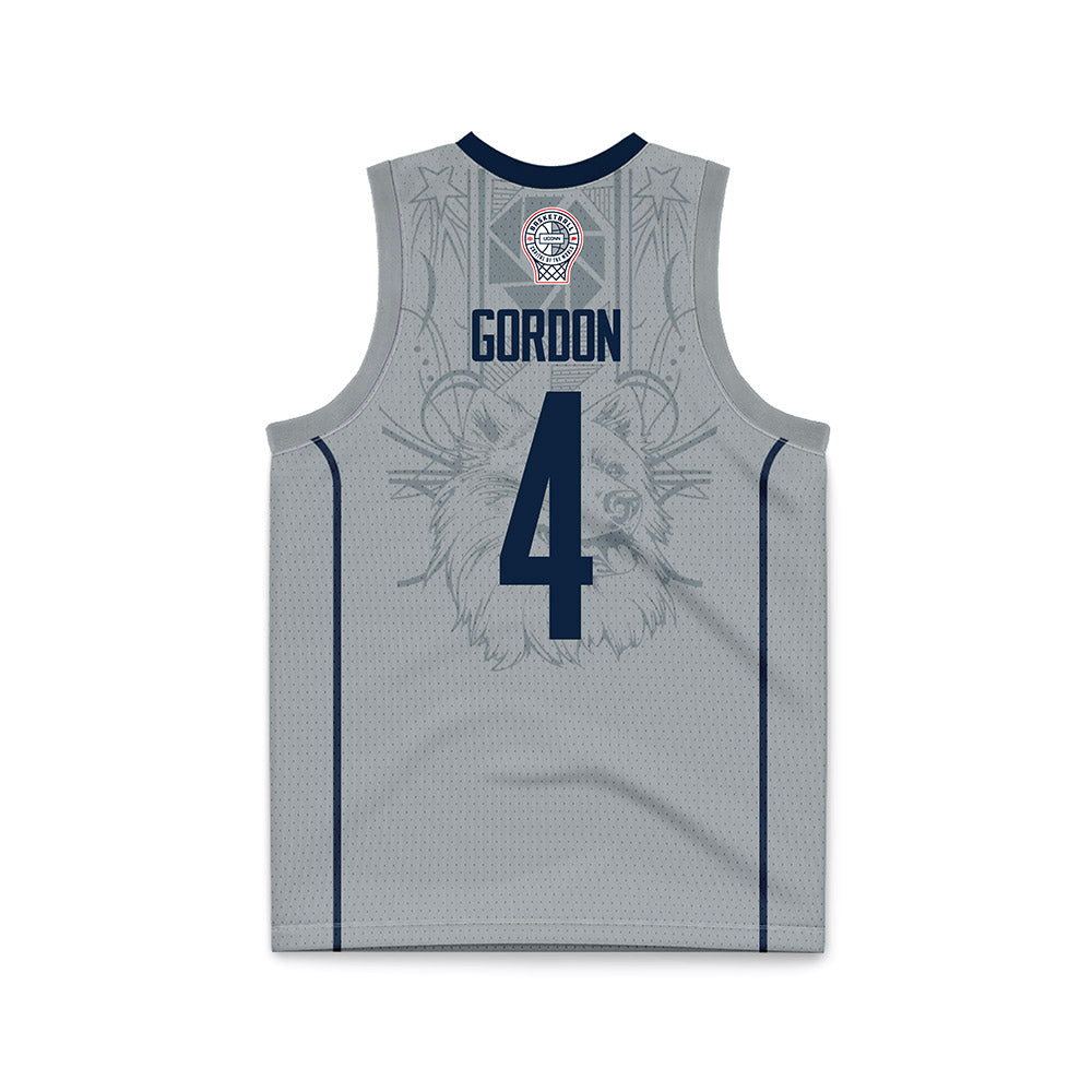 UConn - Men's Basketball Legends : Ben Gordon - Grey Basketball Jersey-1