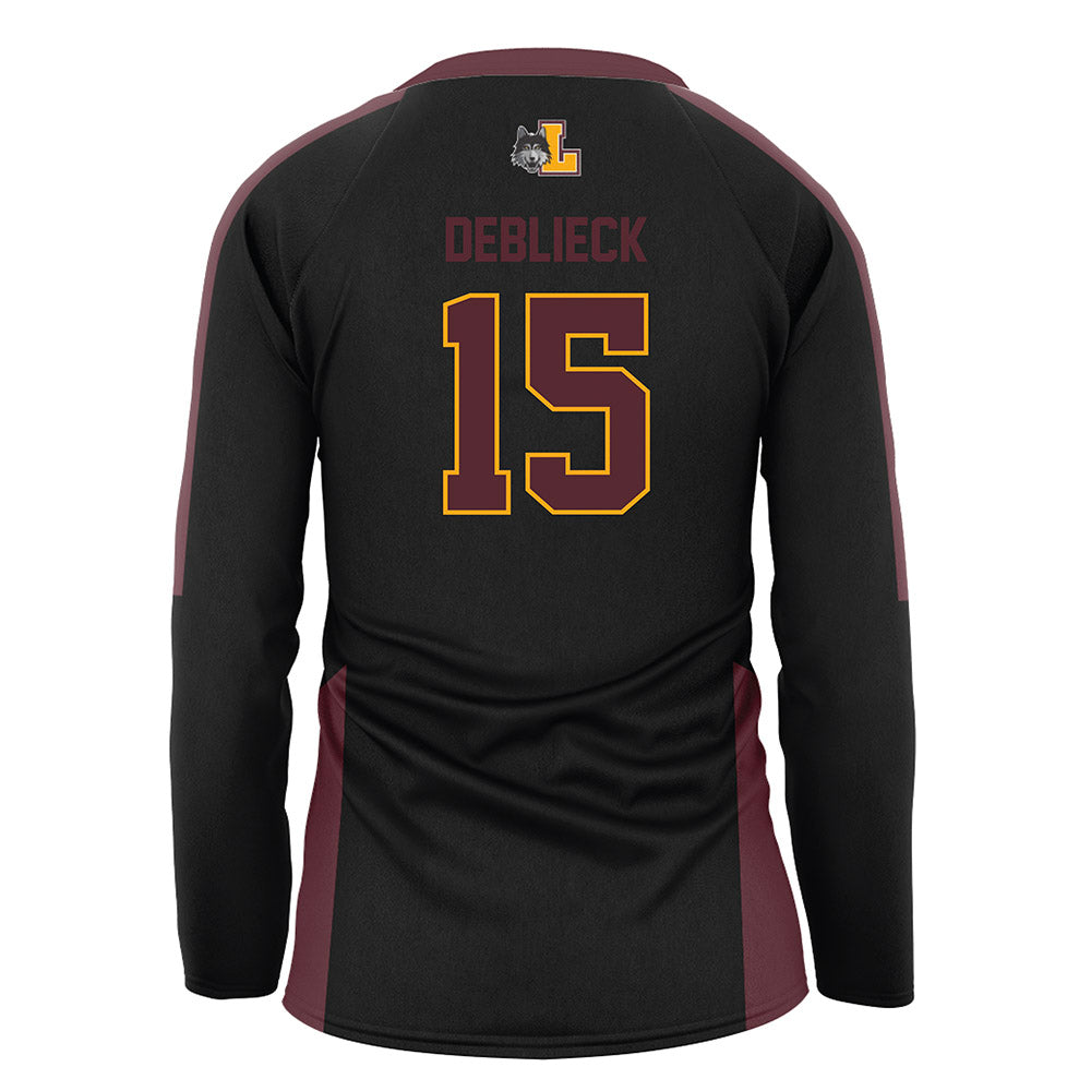 Loyola - NCAA Women's Volleyball : Avary DeBlieck - Black Volleyball Jersey-1
