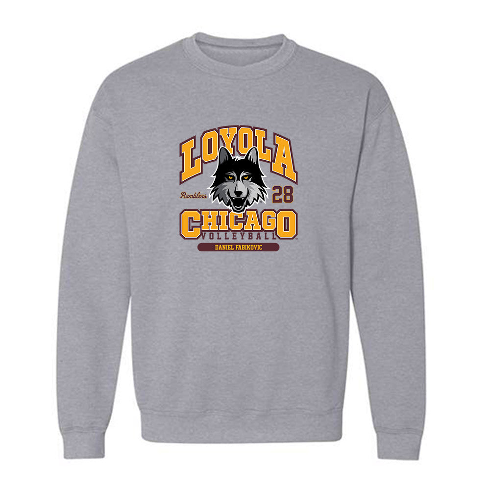 Loyola - NCAA Men's Volleyball : Daniel Fabikovic - Classic Fashion Shersey Crewneck Sweatshirt-0