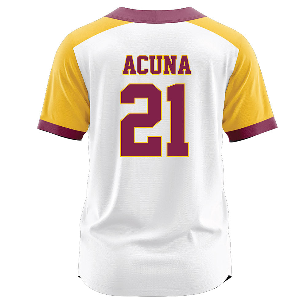Arizona State - NCAA Softball : Yannixa Acuna - White Jersey-1