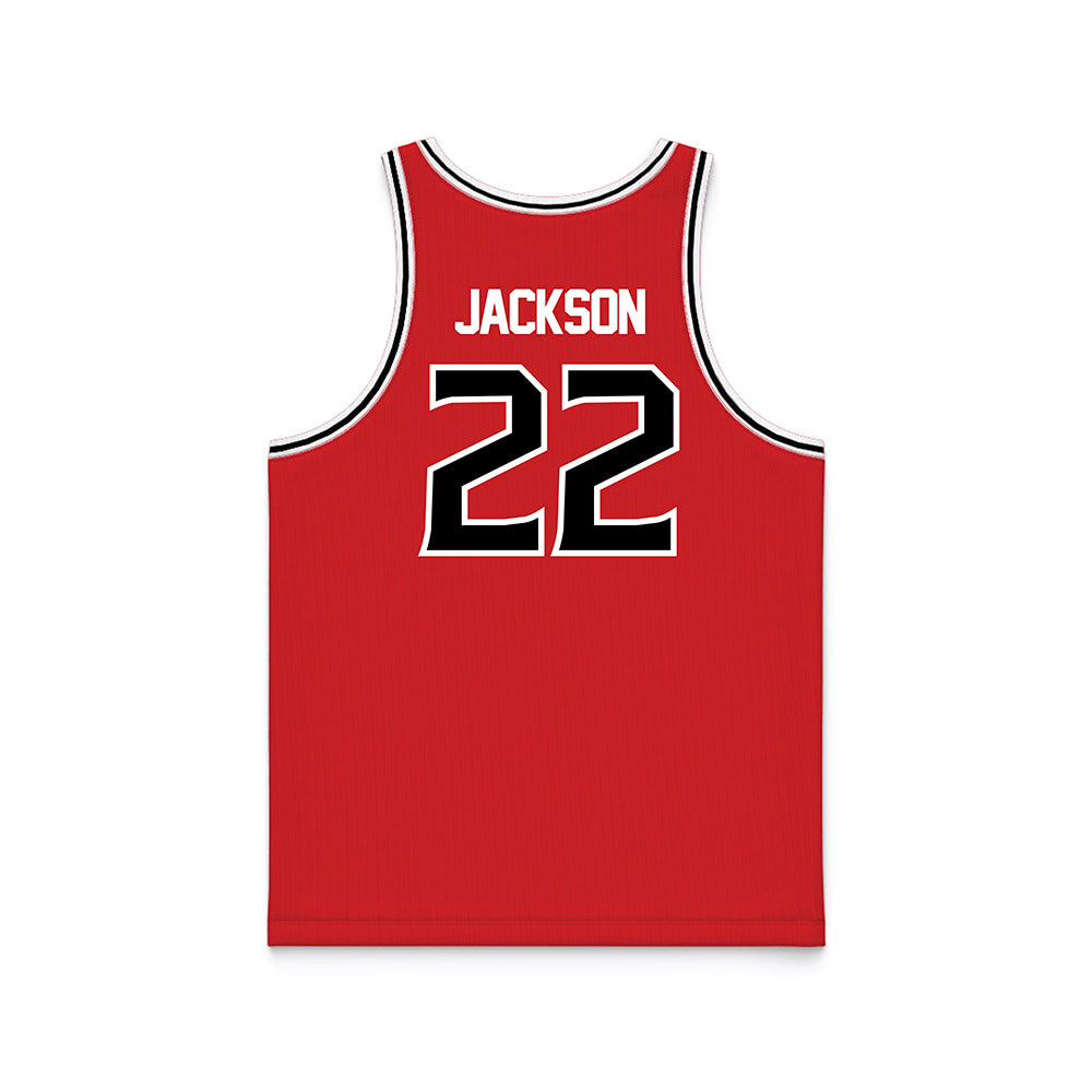 Davidson - NCAA Women's Basketball : Sylvie Jackson - Red Basketball Jersey