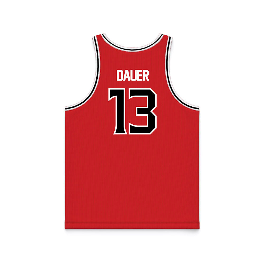 Davidson - NCAA Women's Basketball : Sienna Dauer - Red Basketball Jersey