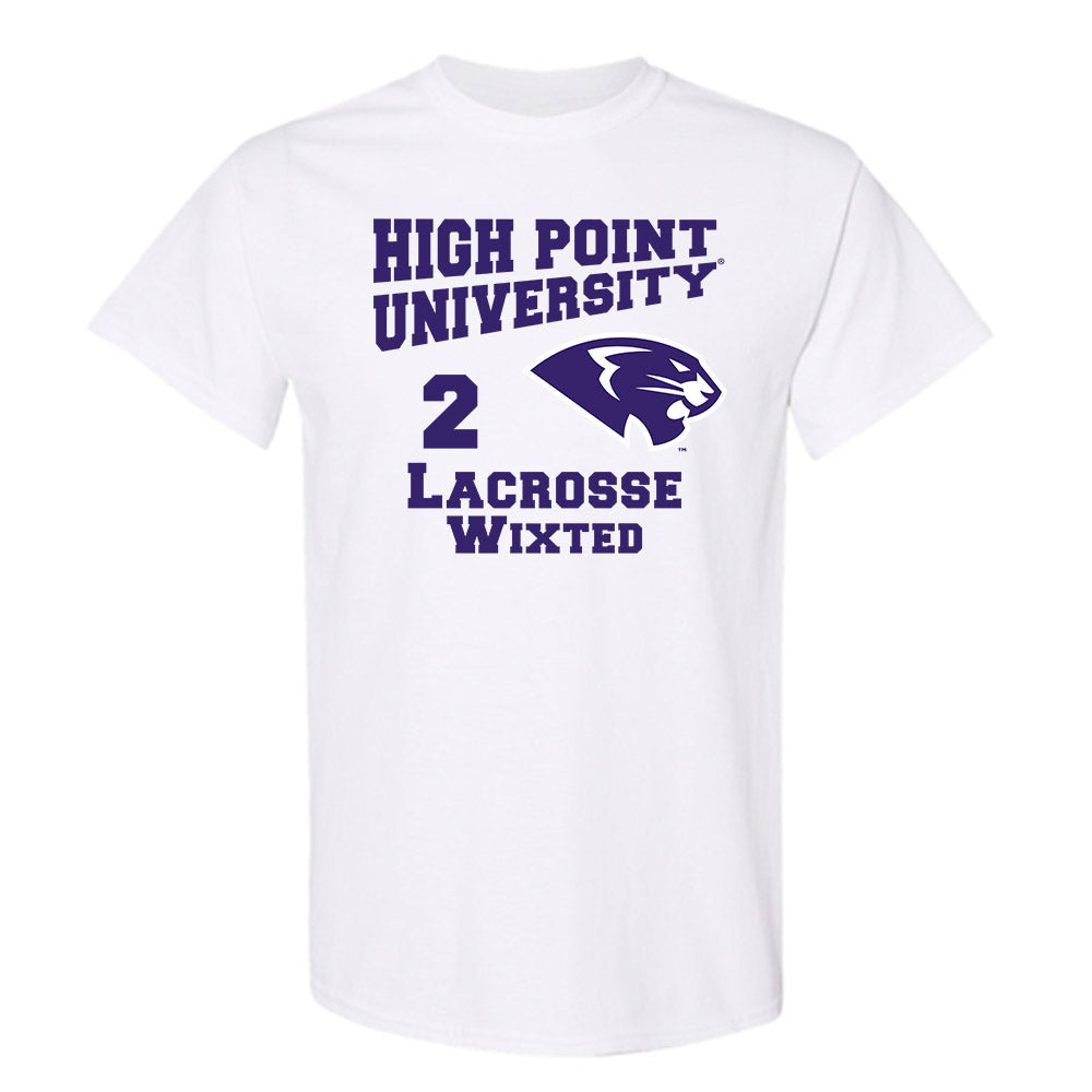 High Point - NCAA Men's Lacrosse : Justin Wixted - T-Shirt-0