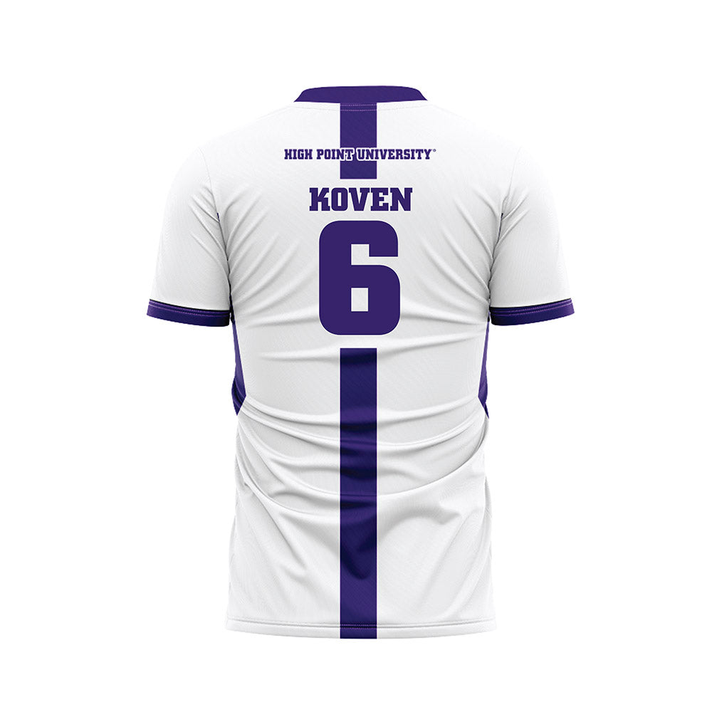 High Point - NCAA Men's Soccer : Koven Johnson - White Soccer Jersey-1