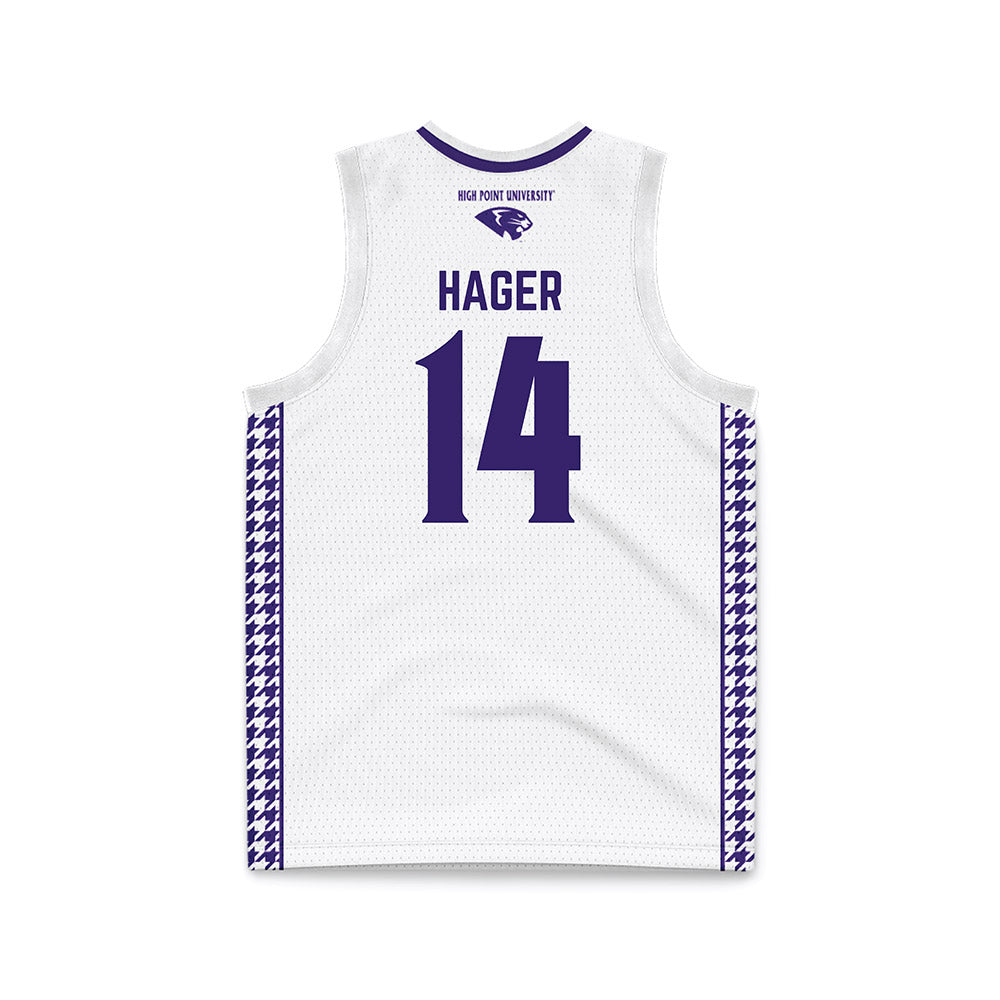 High Point - NCAA Women's Basketball : Anna Hager - White Basketball Jersey-1
