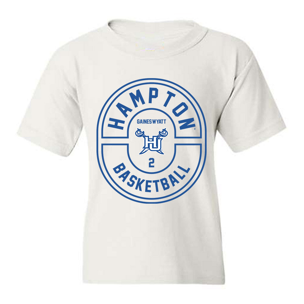 Hampton - NCAA Men's Basketball : Jalyke Gaines-Wyatt - Classic Fashion Shersey Youth T-Shirt-0