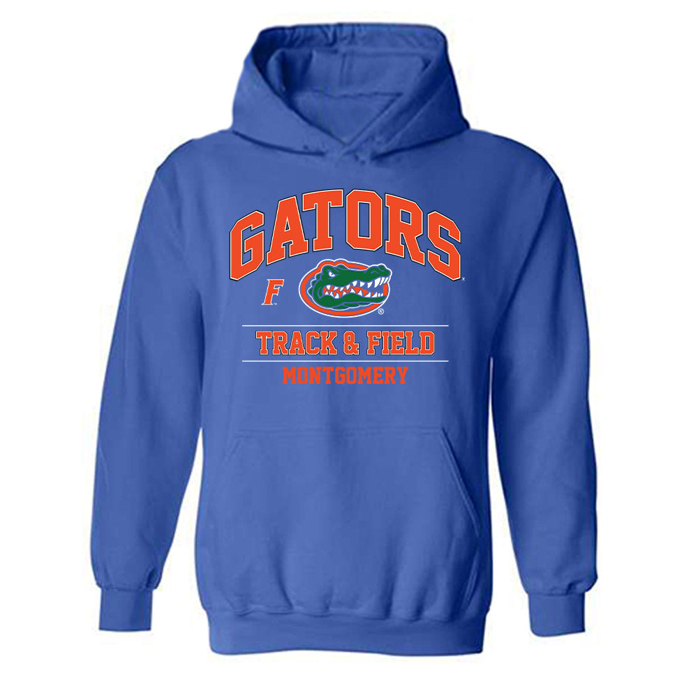 Florida - NCAA Men's Track & Field : Logan Montgomery - Classic Fashion Shersey Hooded Sweatshirt