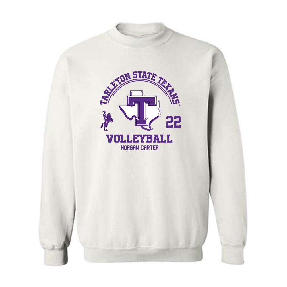 Tarleton State - NCAA Women's Volleyball : morgan carter - Classic Fashion Shersey Crewneck Sweatshirt-0