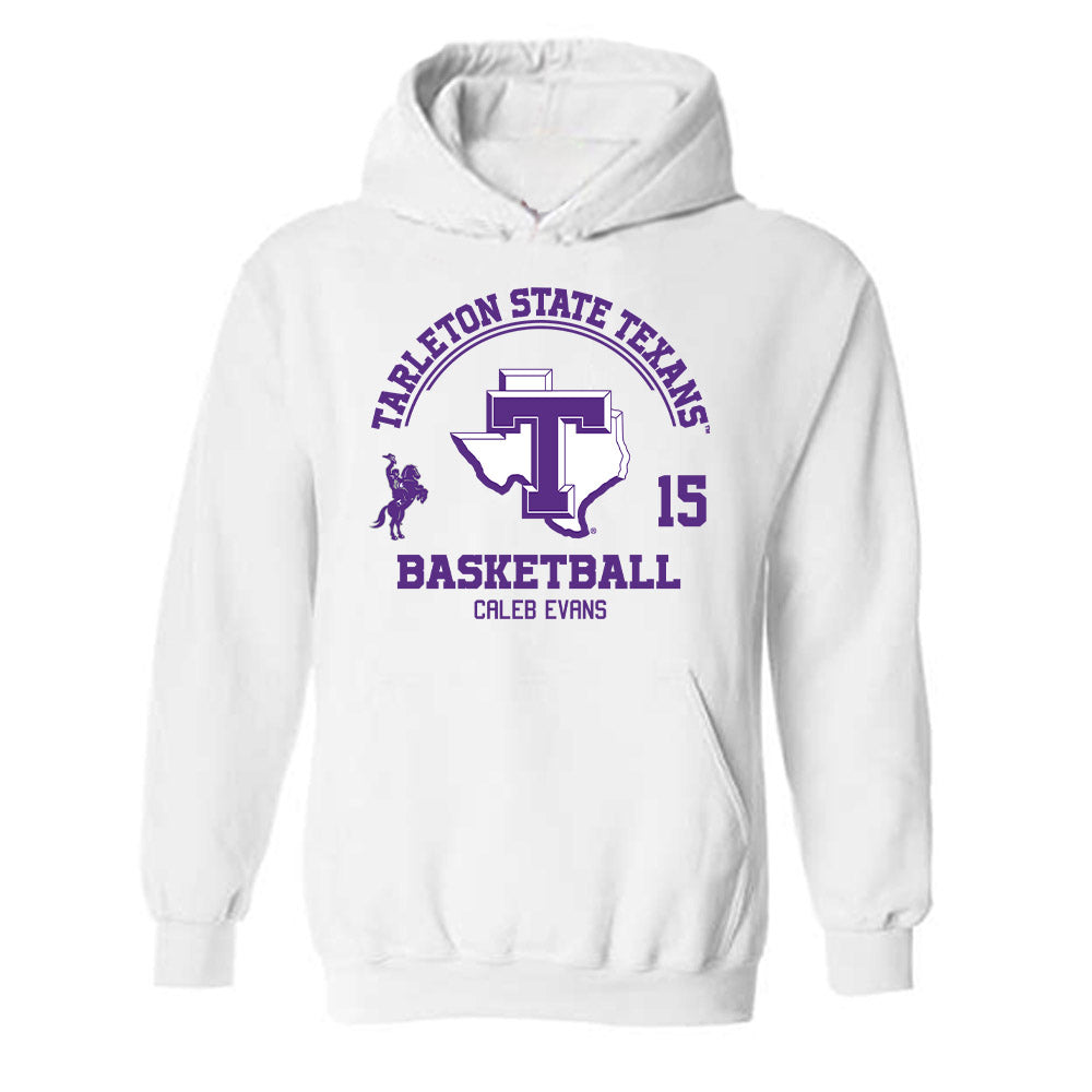 Tarleton State - NCAA Men's Basketball : Caleb Evans - Classic Fashion Shersey Hooded Sweatshirt-0