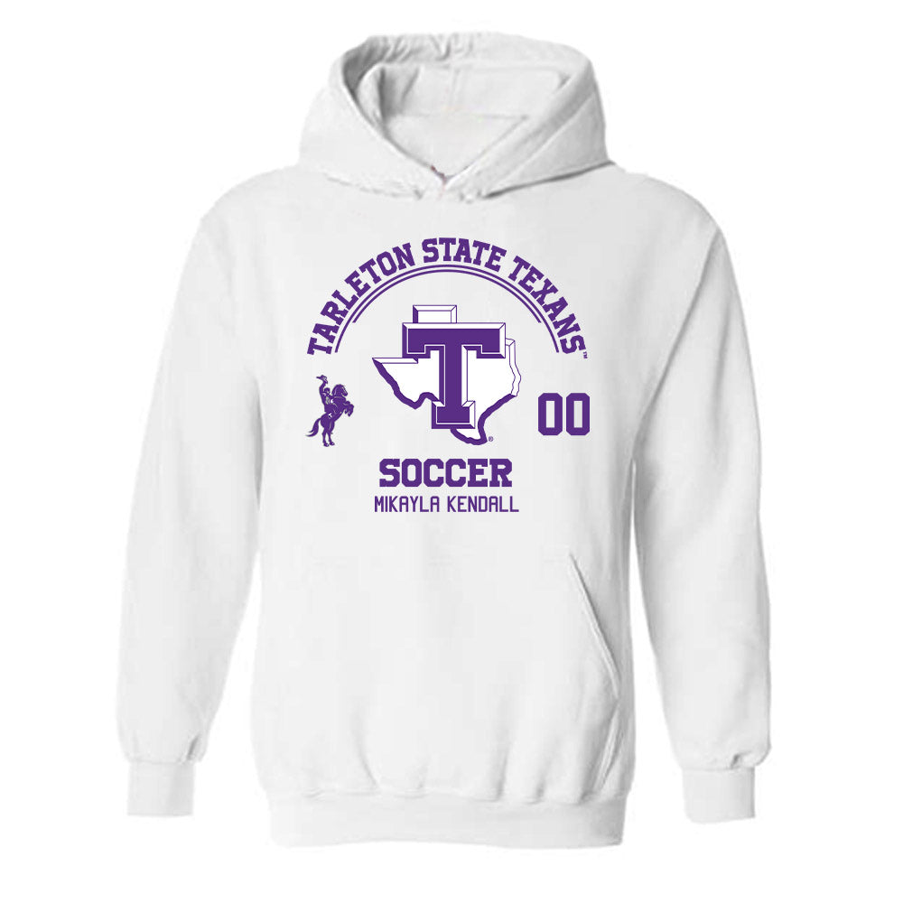 Tarleton State - NCAA Women's Soccer : Mikayla Kendall - Classic Fashion Shersey Hooded Sweatshirt-0