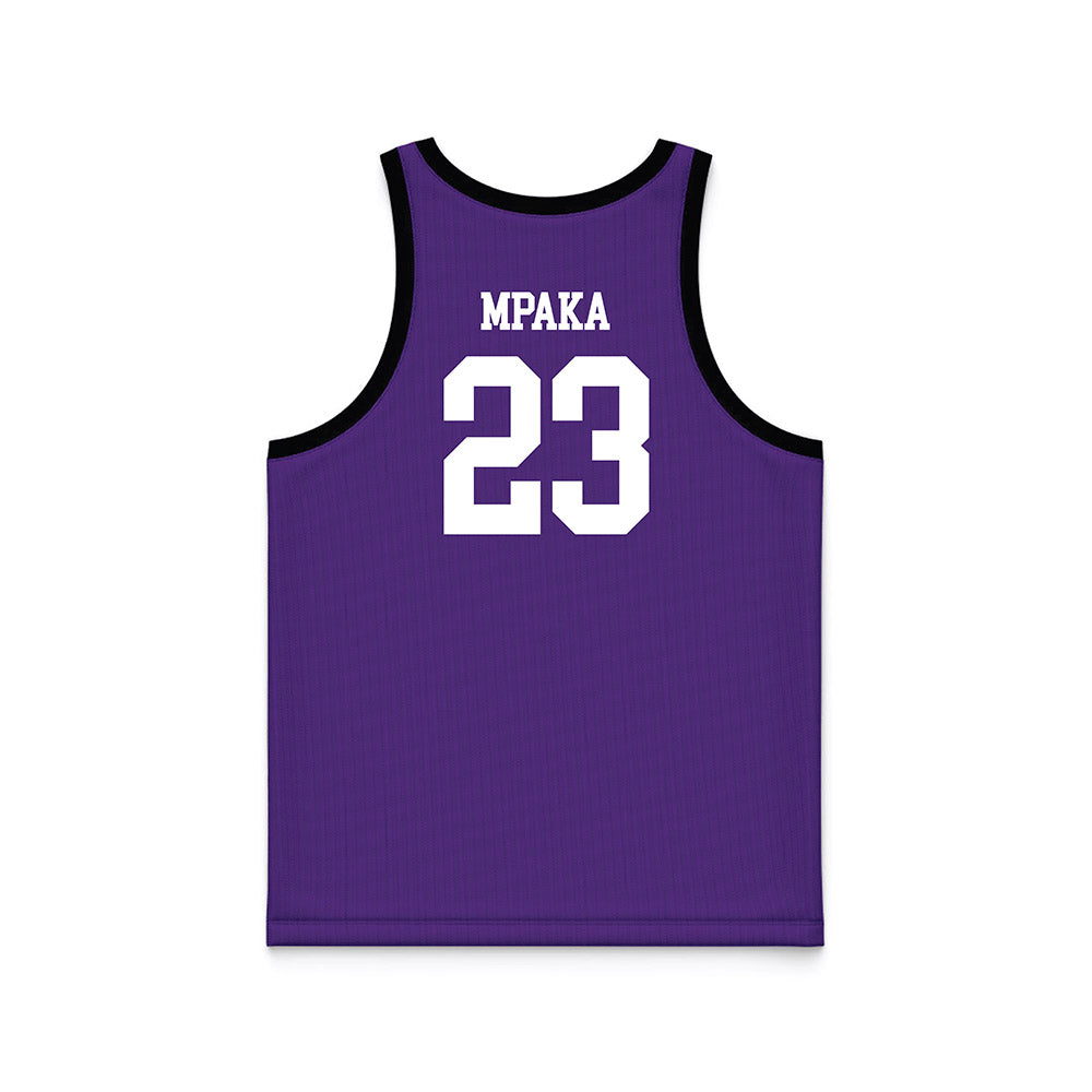 Tarleton State - NCAA Men's Basketball : Chris Mpaka - Purple Basketball Jersey-1