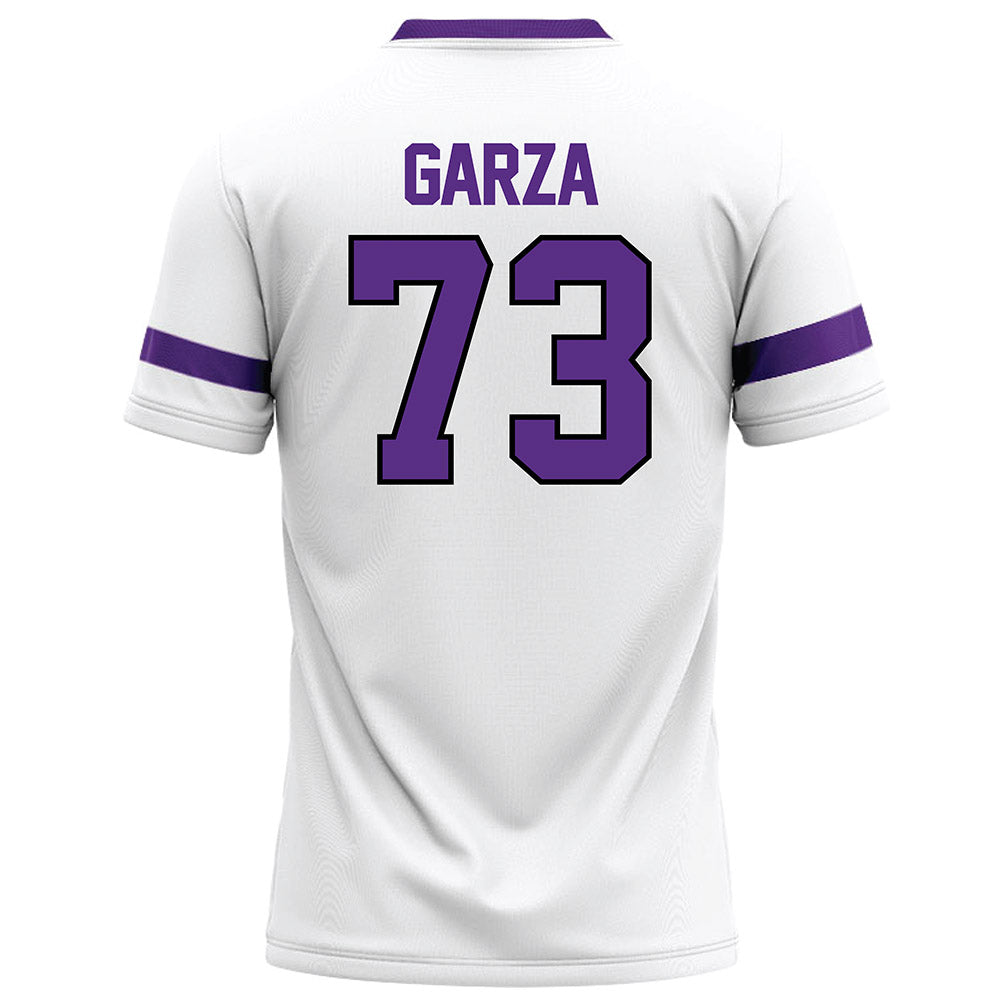 Tarleton State - NCAA Football : Rowdy Garza - White Logo Football Jersey