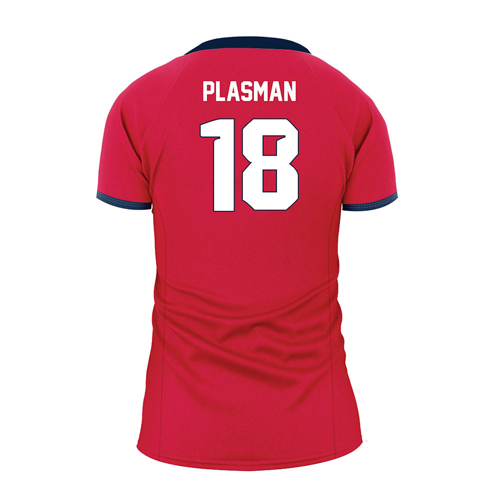 Samford - NCAA Women's Volleyball : Sophia Plasman - Red Volleyball Jersey-1