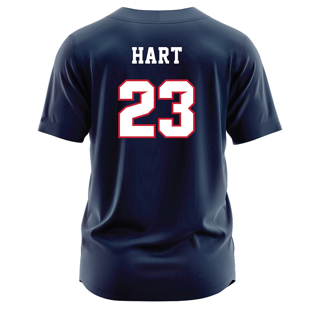 Samford - NCAA Softball : Katie Hart - Navy Jersey-1