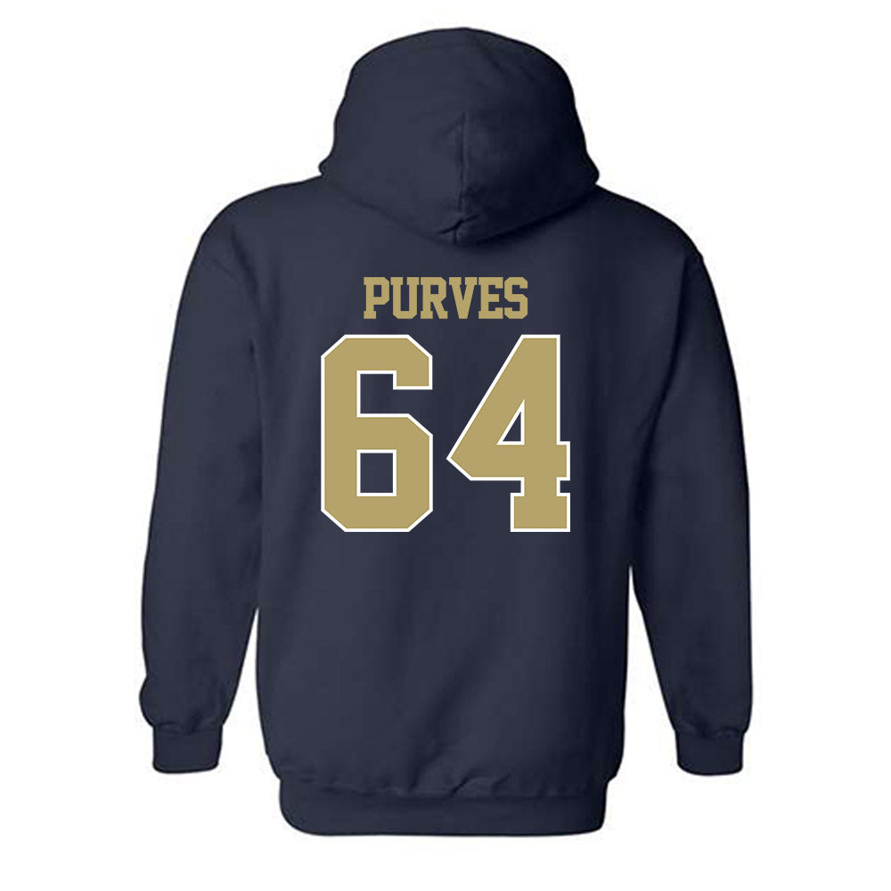 Georgia Tech - NCAA Football : Ryan Purves - Classic Fashion Shersey Hooded Sweatshirt-1