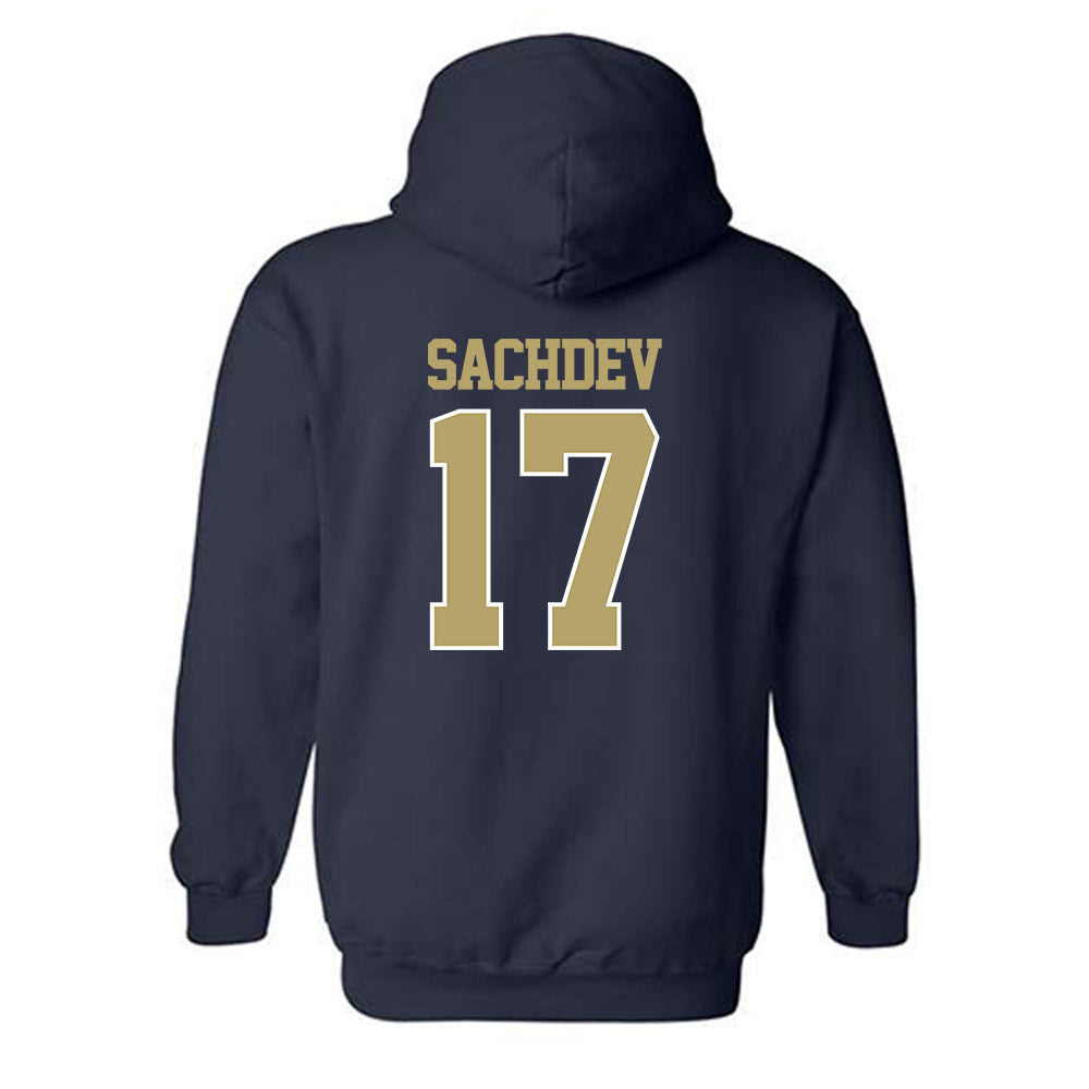 Georgia Tech - NCAA Men's Tennis : Rohan Sachdev - Classic Fashion Shersey Hooded Sweatshirt-1