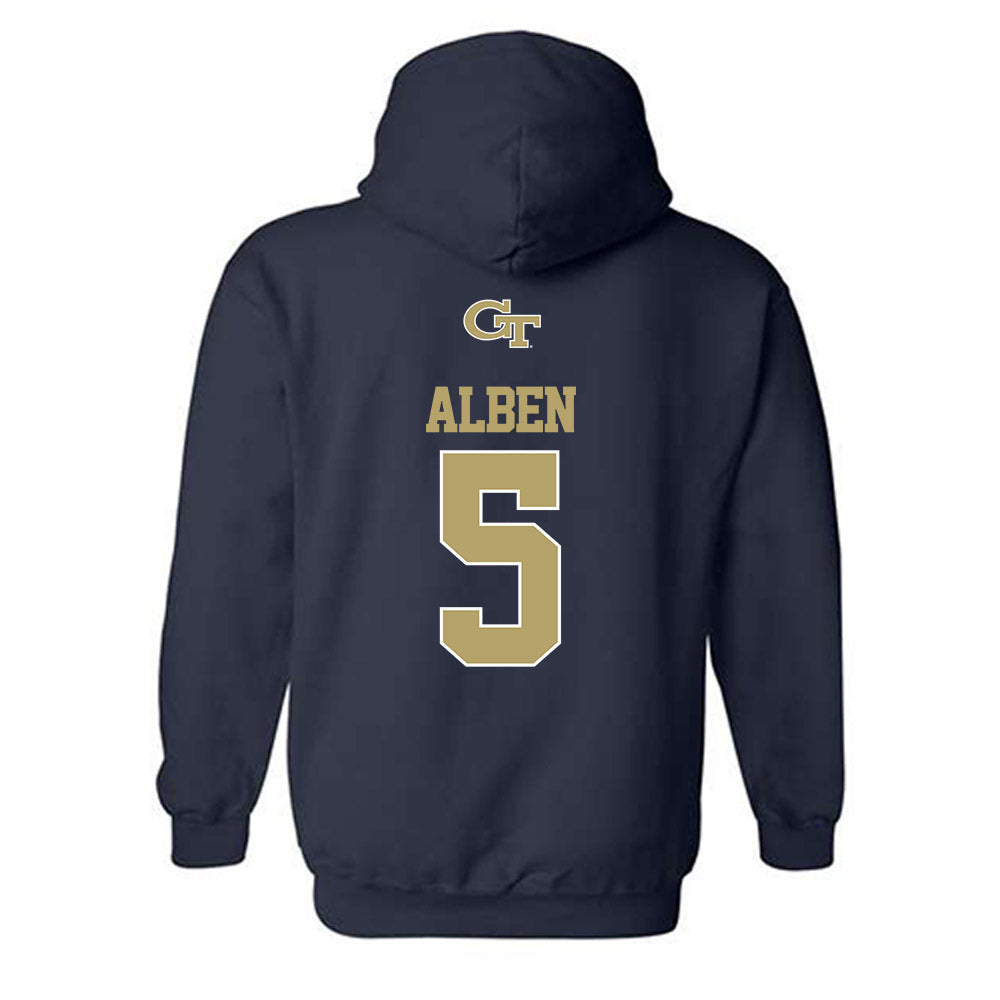 Georgia Tech - NCAA Women's Basketball : Catherine Alben - Classic Shersey Hooded Sweatshirt-1