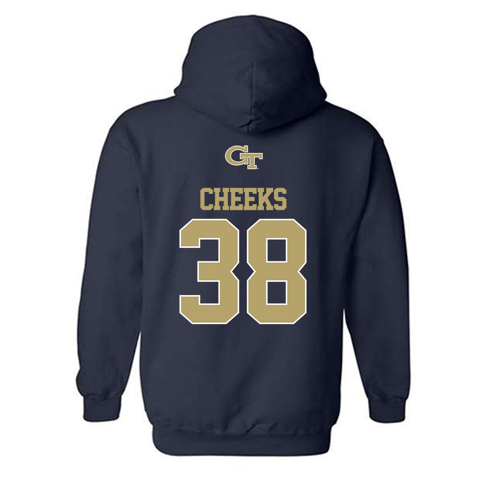 Georgia Tech - NCAA Football : A'J Cheeks - Classic Shersey Hooded Sweatshirt