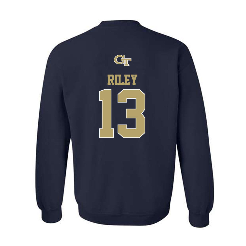 Georgia Tech - NCAA Football : Savion Riley - Classic Shersey Crewneck Sweatshirt-1
