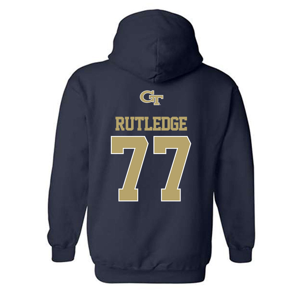Georgia Tech - NCAA Football : Keylan Rutledge - Classic Shersey Hooded Sweatshirt