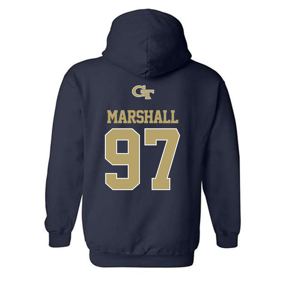 Georgia Tech - NCAA Football : Landen Marshall - Classic Shersey Hooded Sweatshirt