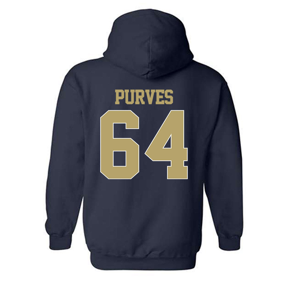 Georgia Tech - NCAA Football : Ryan Purves - Classic Shersey Hooded Sweatshirt-1