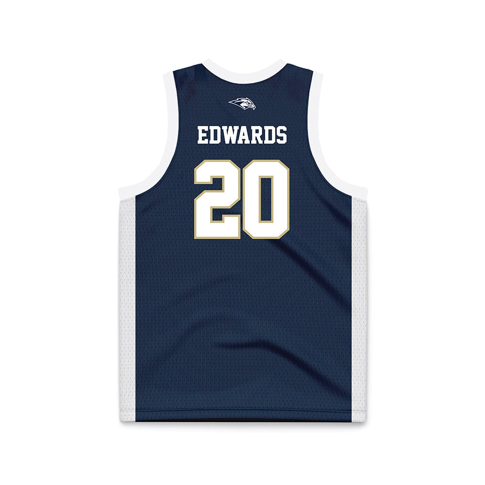 Oral Roberts - NCAA Women's Basketball : Bella Edwards - Navy Basketball Jersey-1