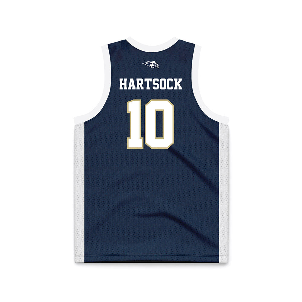 Oral Roberts - NCAA Women's Basketball : Preslee Hartsock - Navy Basketball Jersey-1