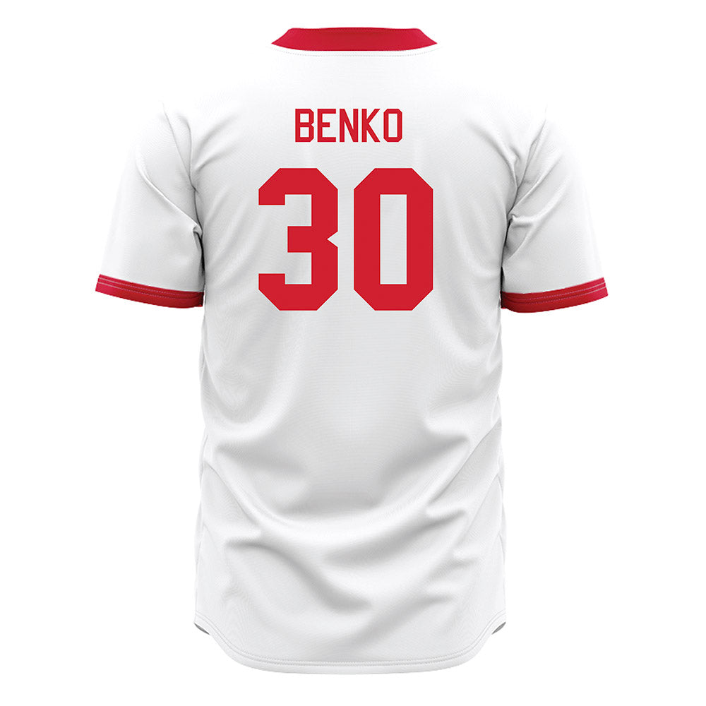 Miami of Ohio - NCAA Baseball : Troy Benko - White Jersey-1
