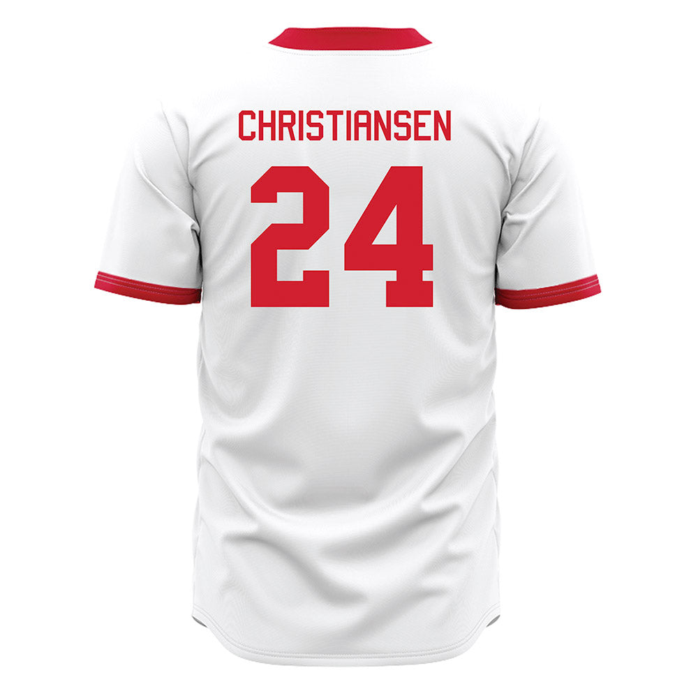 Miami of Ohio - NCAA Baseball : Hayden Christiansen - White Jersey-1