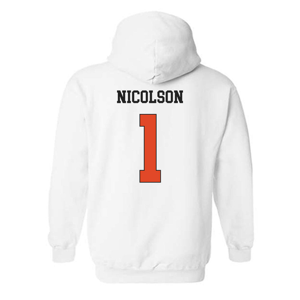 Oregon State - NCAA Men's Soccer : John Nicolson - Classic Shersey Hooded Sweatshirt-1