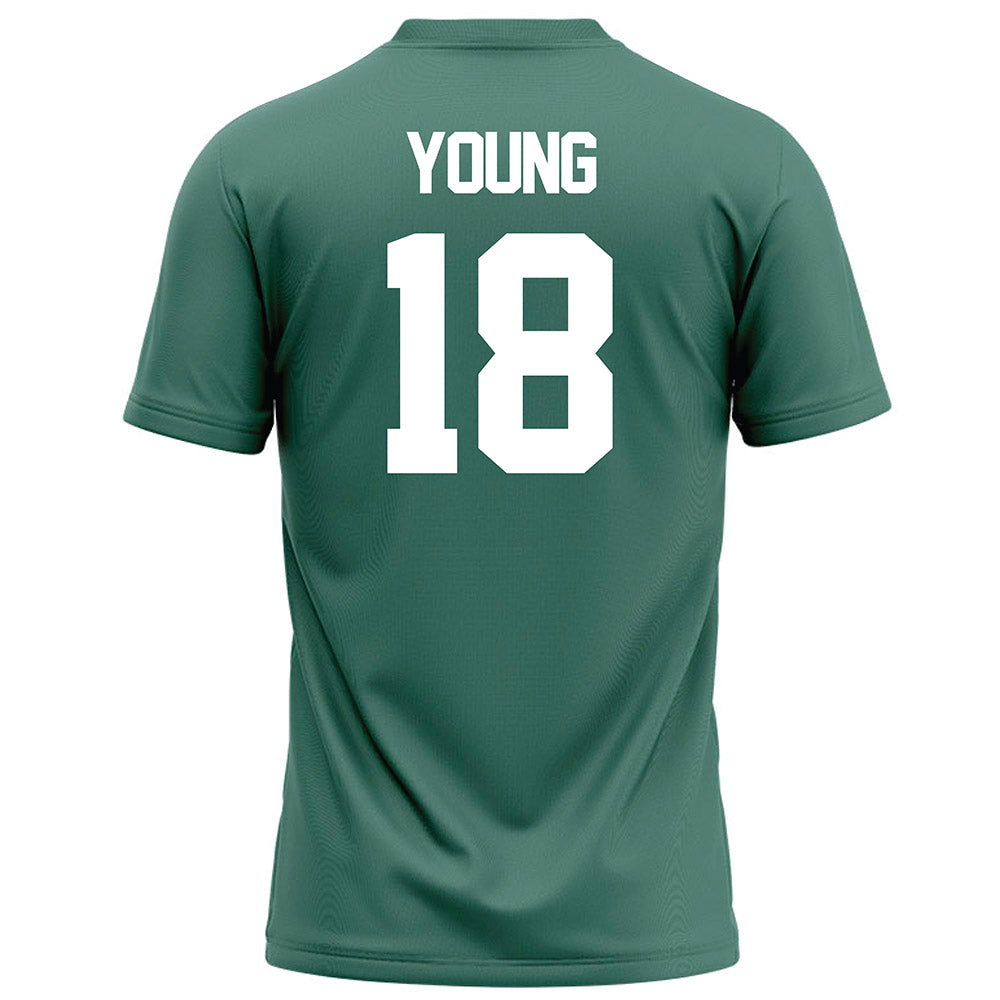 OKBU - NCAA Football : Matthew Young - Green Football Jersey-1