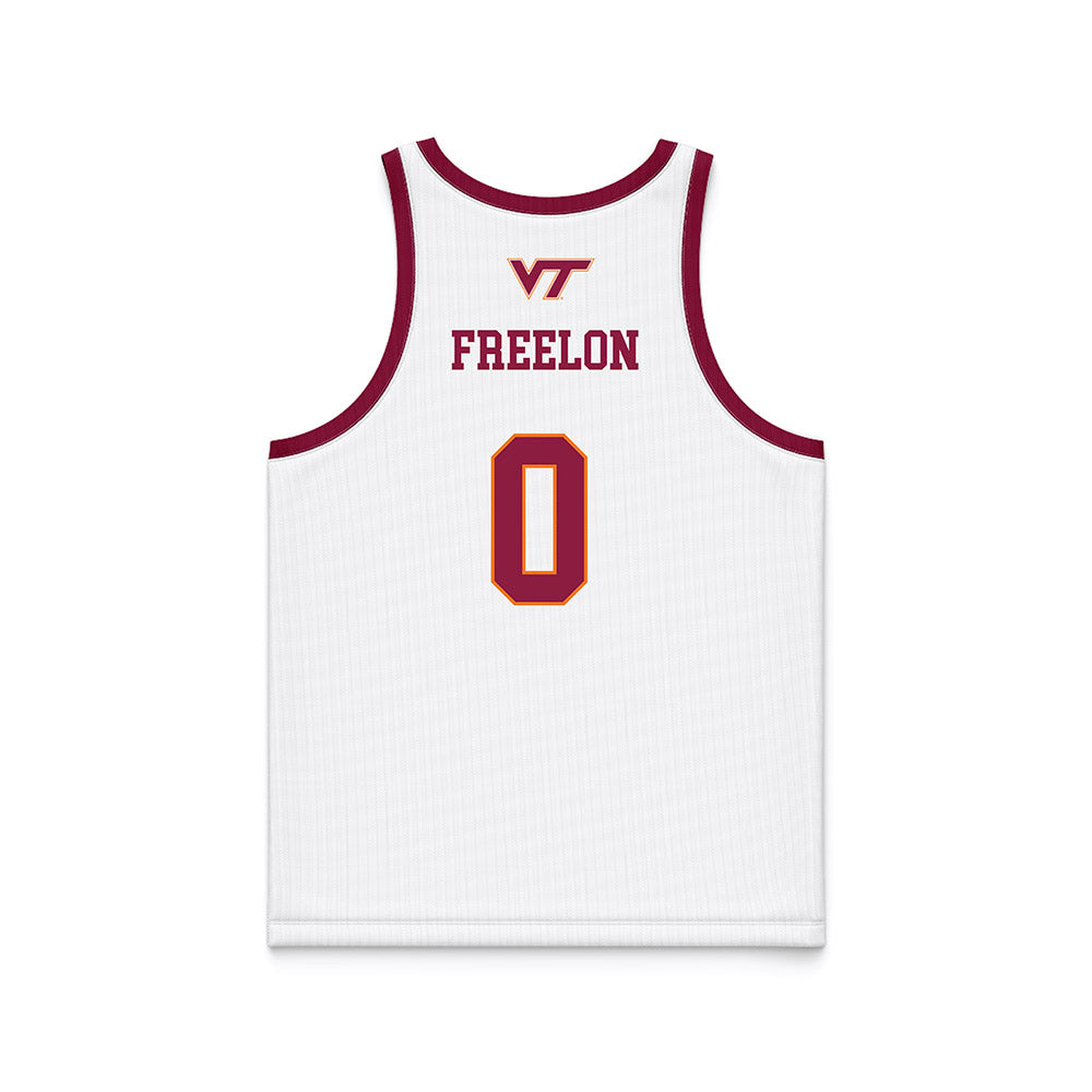 Virginia Tech - NCAA Women's Basketball : Kilah Freelon - White Basketball Jersey-1