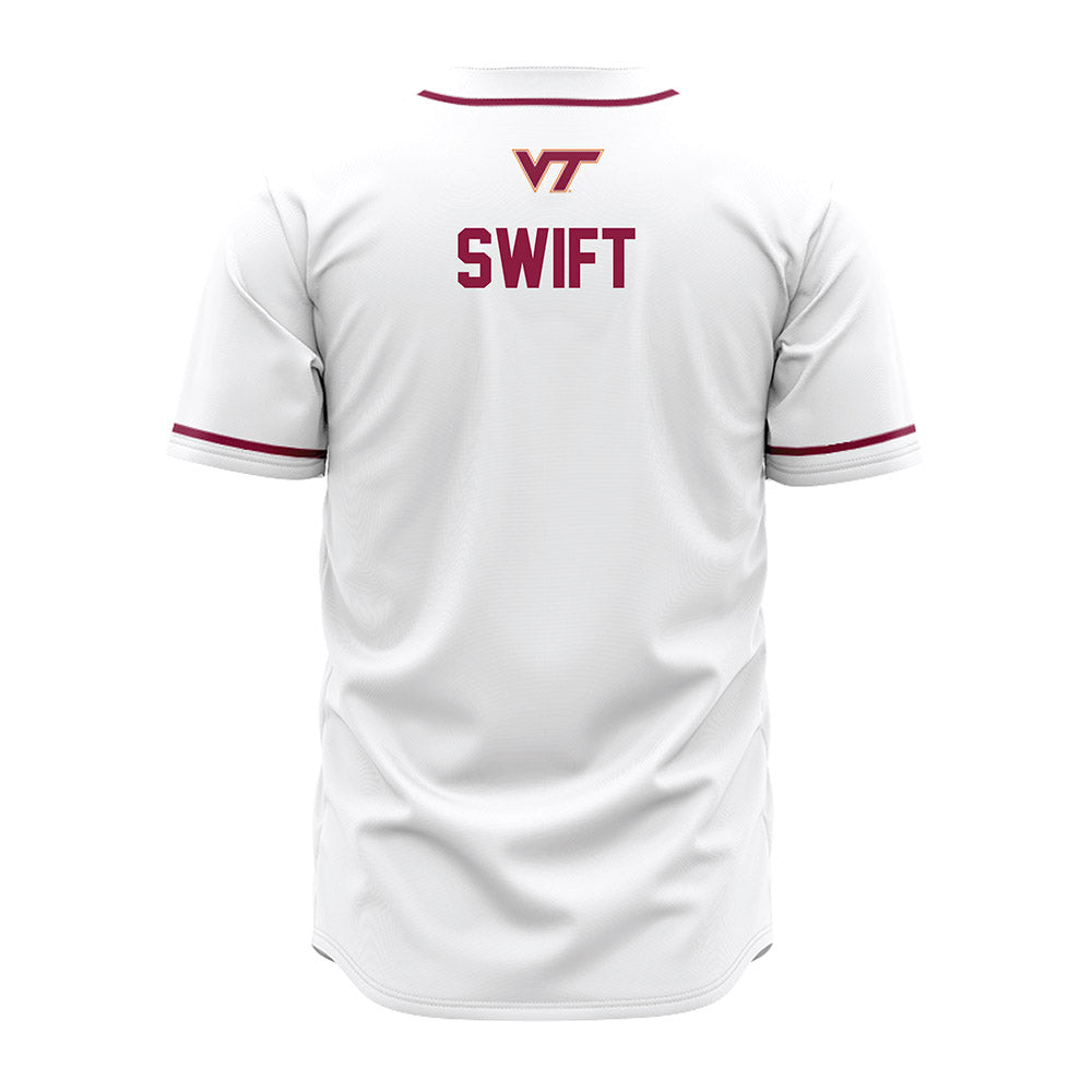 Virginia Tech - NCAA Baseball : Chase Swift - White Jersey