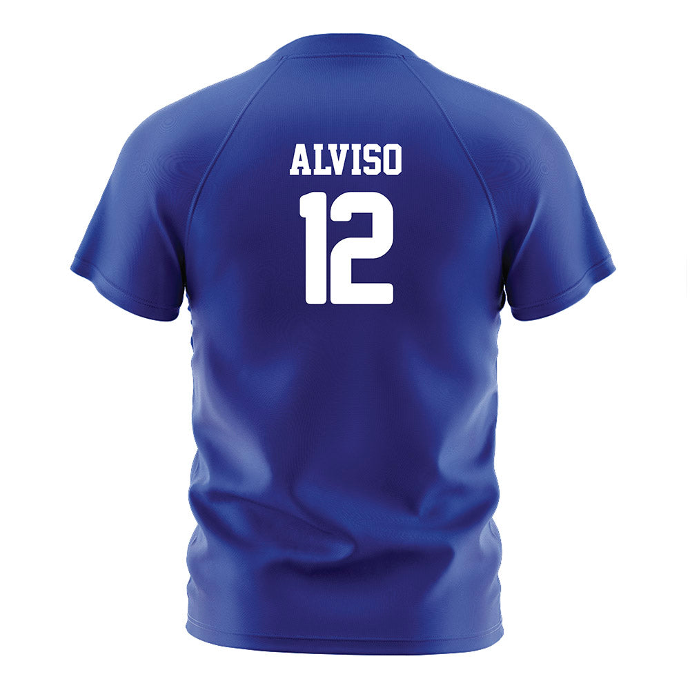 CSU Bakersfield - NCAA Women's Soccer : Savannah Alviso - Blue Soccer Jersey-1