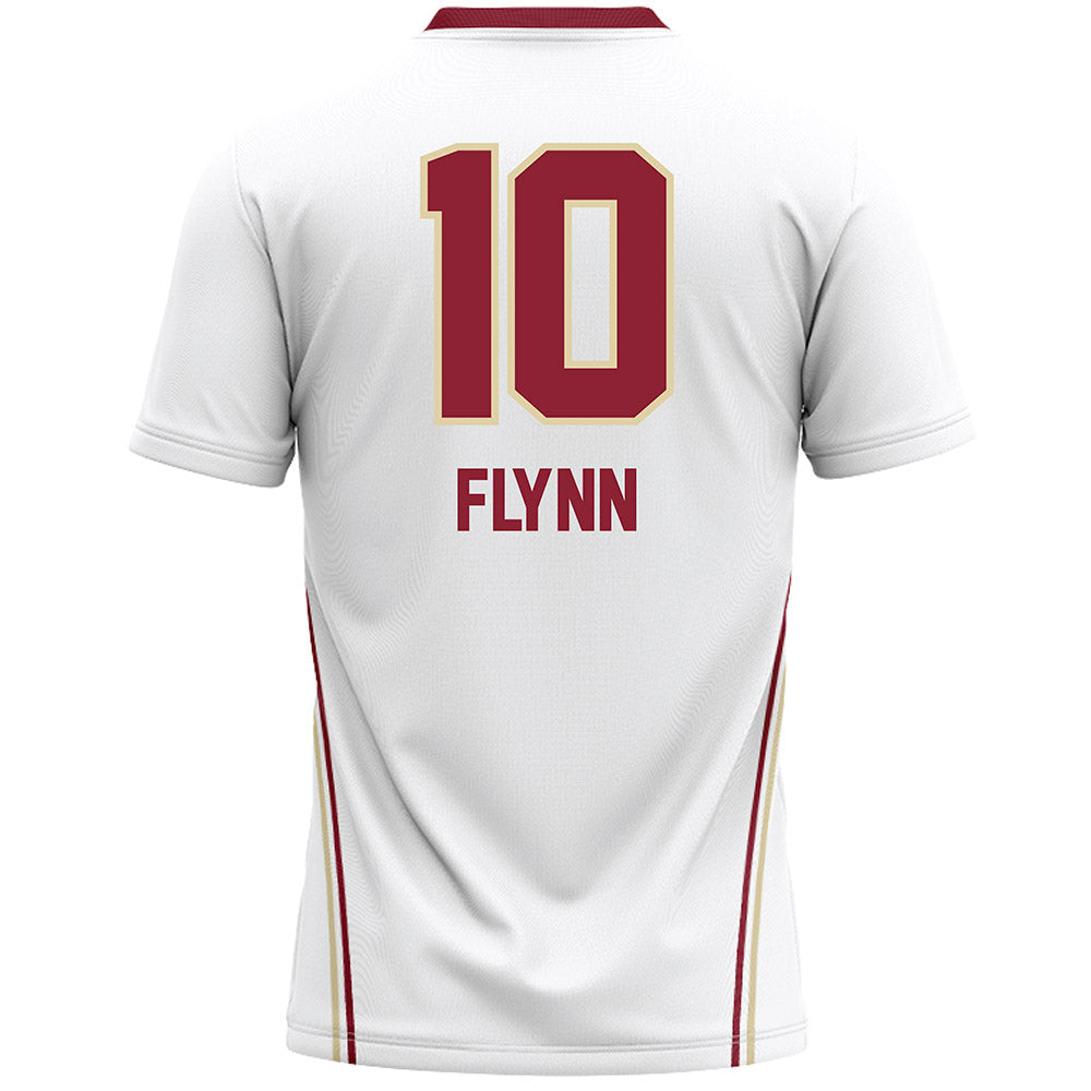 Elon - NCAA Women's Lacrosse : Emma Flynn - White Lacrosse Jersey -1